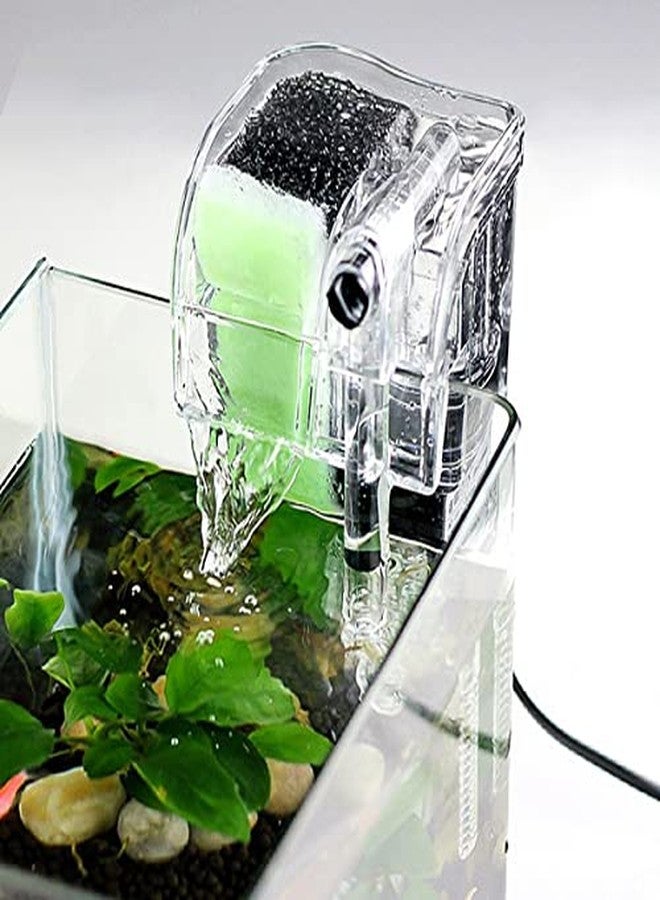 VAYINATO BLH-301 Transparent Nano Hang On Back Filter with Skimmer | Power : 3W | Flow Rate : 180L/Hr - Image 1